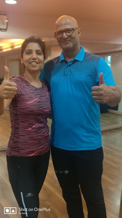 Trainer with a group