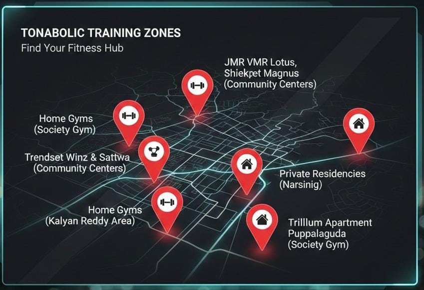 Map of Hyderabad with pins